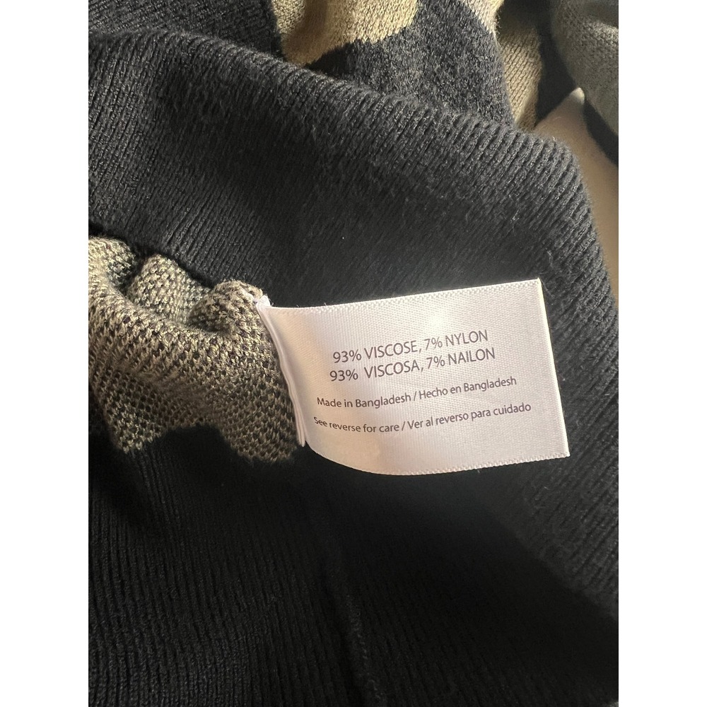 Isaac Mizrahi New York Camo Crewneck Sweater Green Grey Black Womens Large - Picture 7 of 8